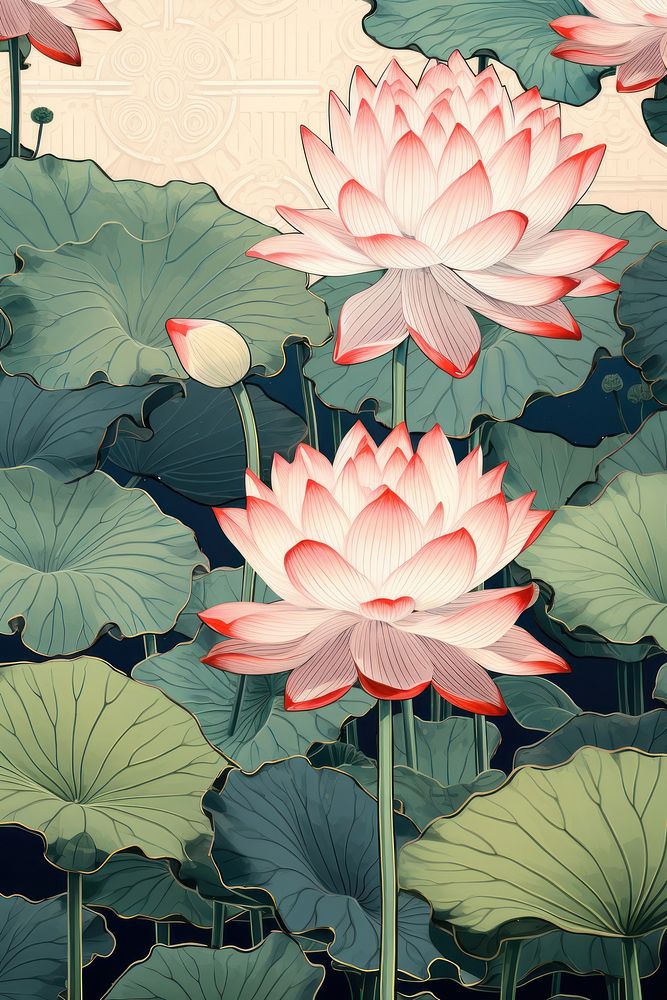 Lotus flower backgrounds plant.