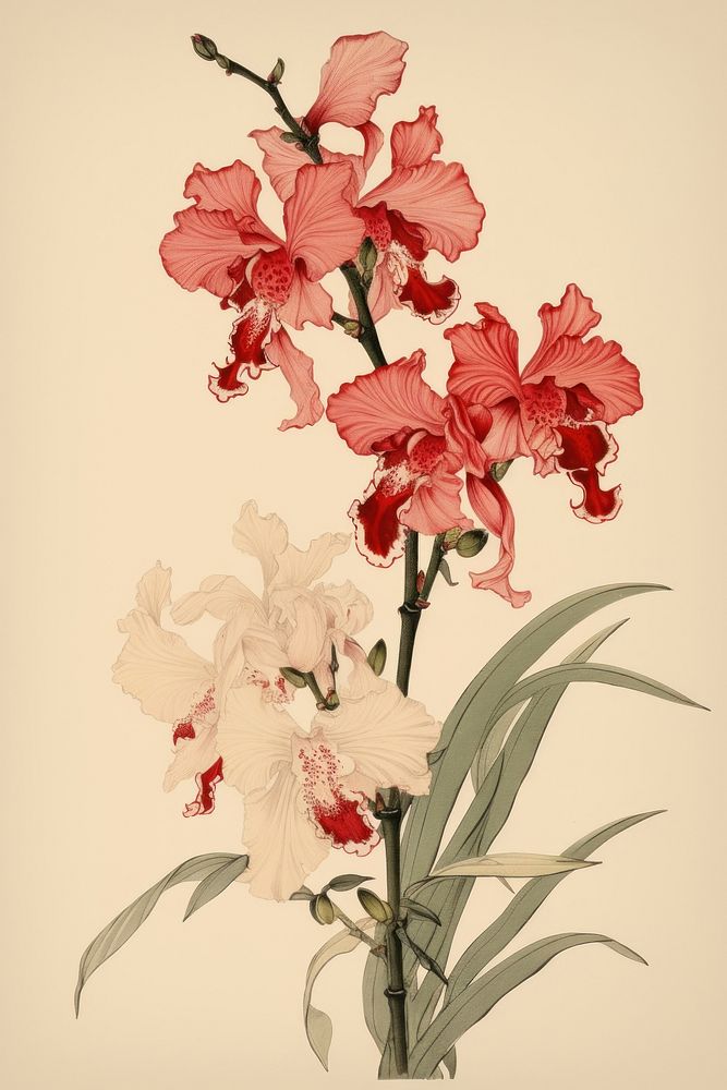 Orchid isolated flower gladiolus blossom.