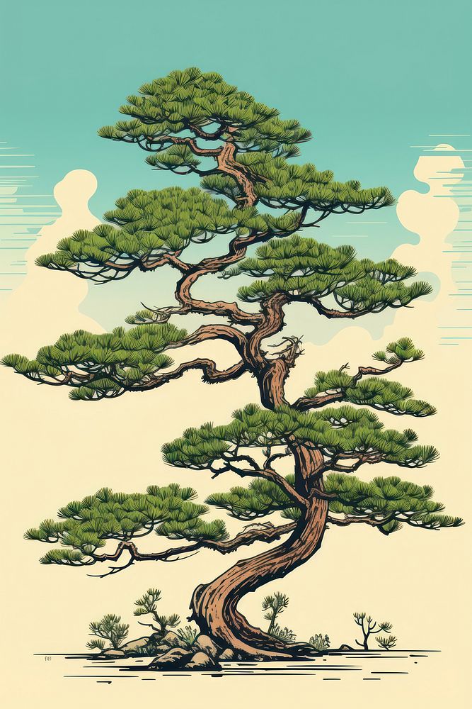 Pine tree isolated plant outdoors pattern.
