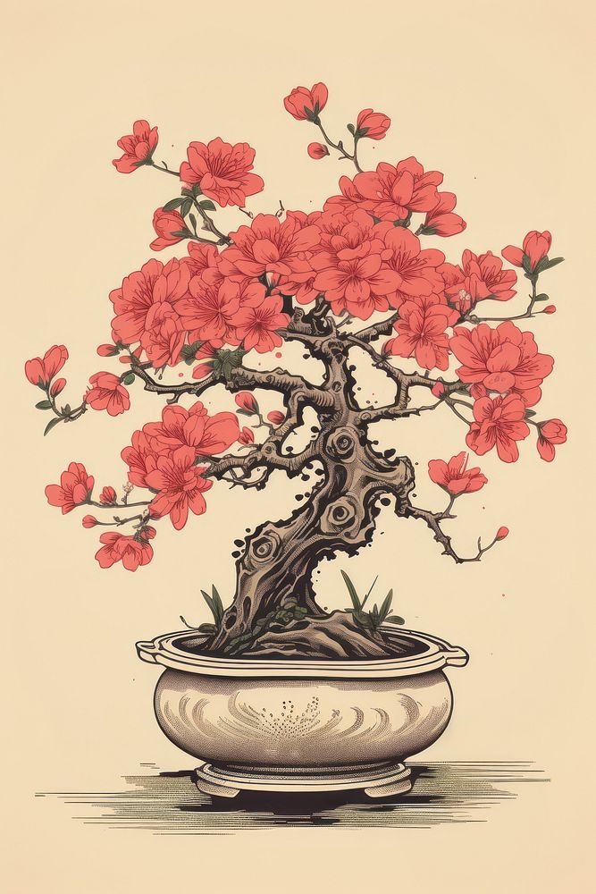 Flower art bonsai plant.