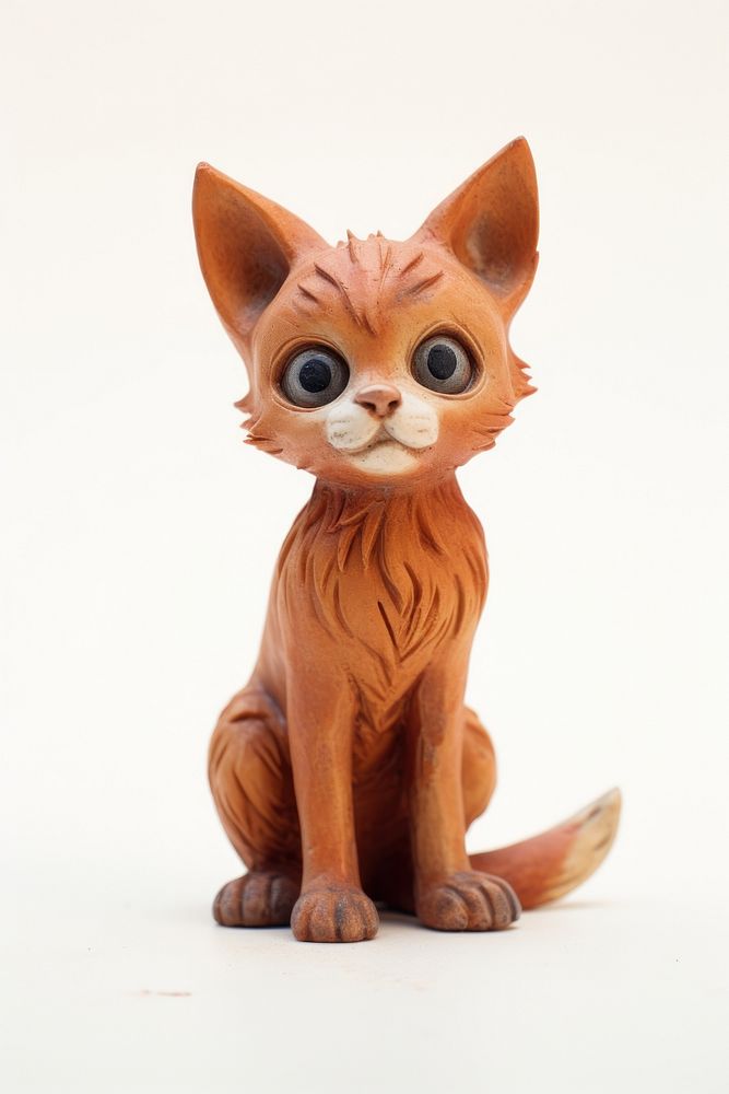 Kitten made up of clay figurine mammal animal.