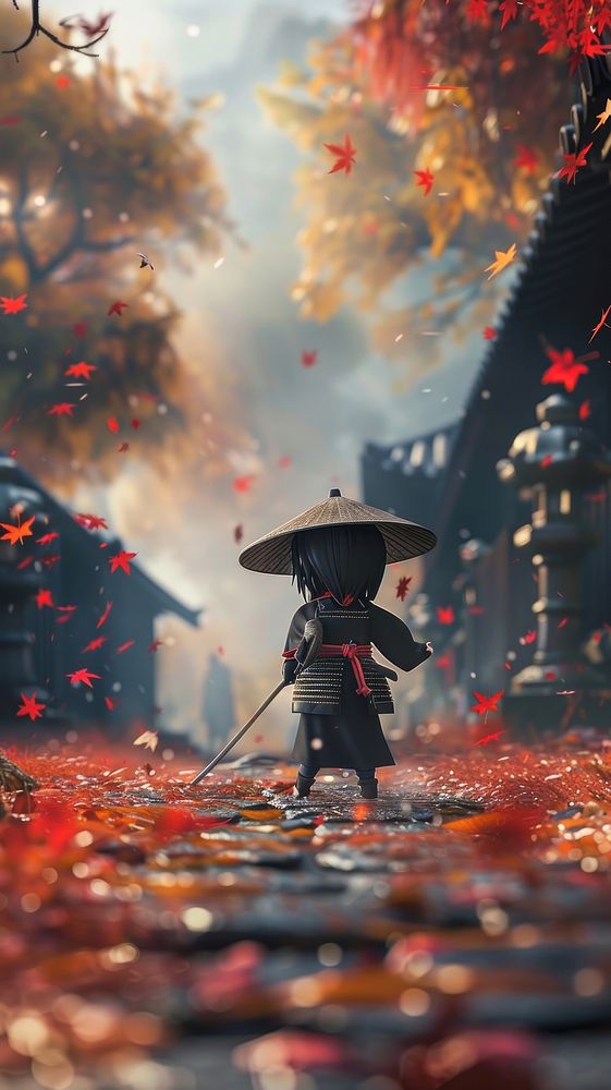 Samurai autumn architecture screenshot.
