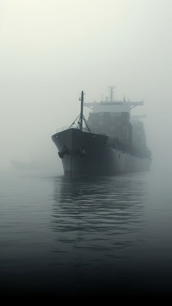 Cool wallpaper cargo ship fog watercraft outdoors.