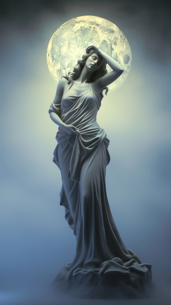 Cool wallpaper classic statue moon photography astronomy.