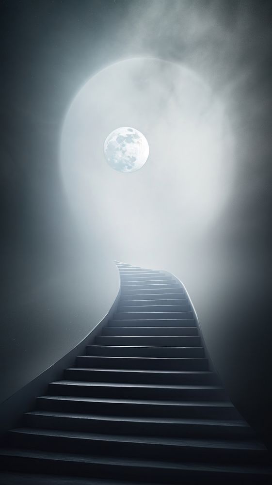 Moon architecture astronomy staircase.