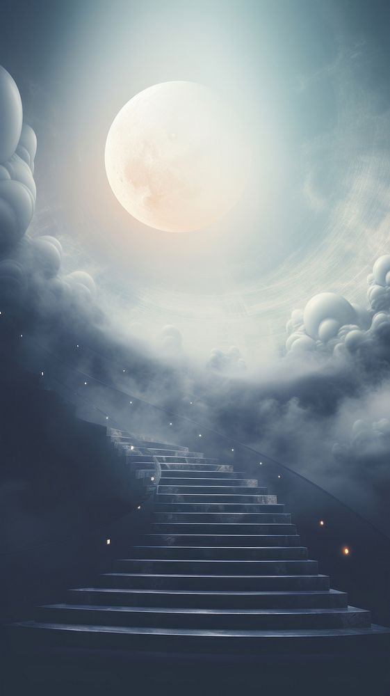 Moon architecture astronomy staircase.