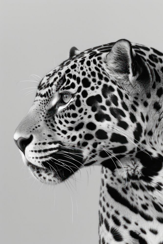 Jaguar animal side portrait profile wildlife leopard mammal.