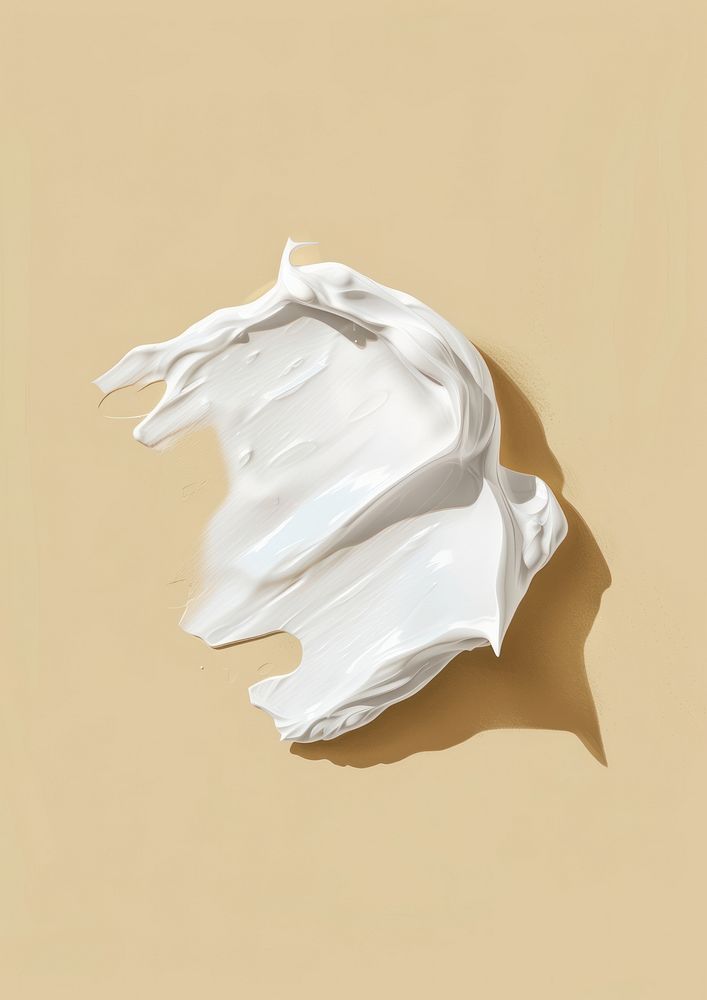 Facial moisturizer white simplicity crumpled.