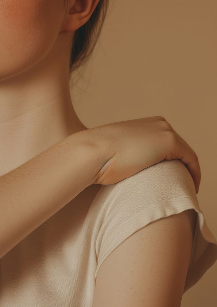 Women back skin arm.