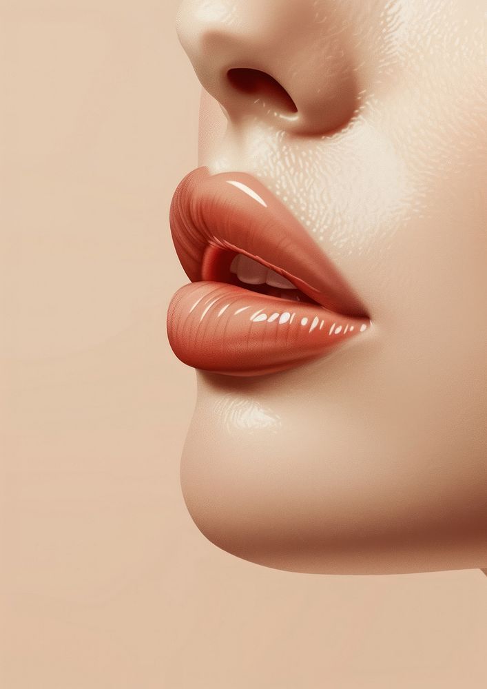 Skin adult women lip.