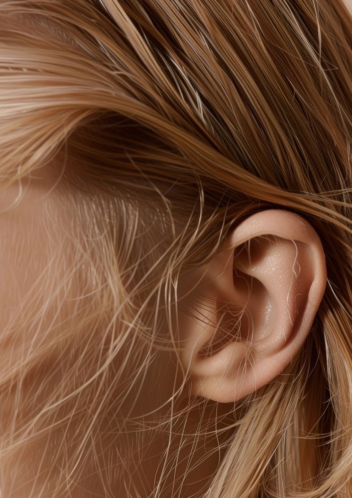 Woman with wet blond hair jewelry earring adult.