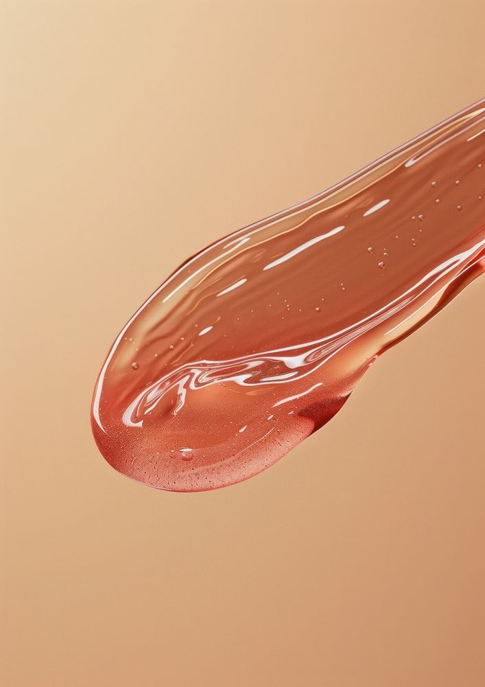 Lip gloss on flowing on lip simplicity cutlery ketchup.