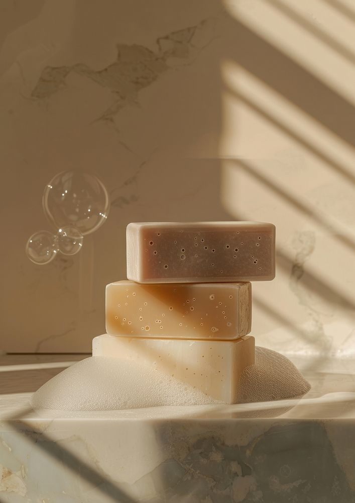 Bar soaps parmigiano-reggiano hygiene bathtub.