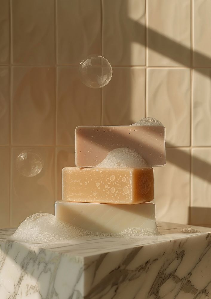 Bar soaps dessert simplicity bathroom.