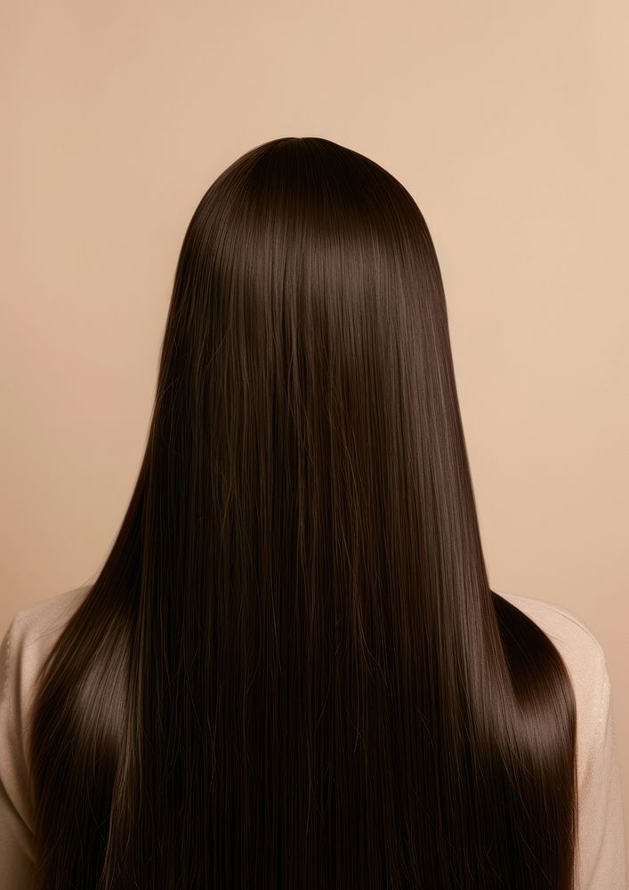 Woman shine hair using hair straightener adult hairstyle portrait.