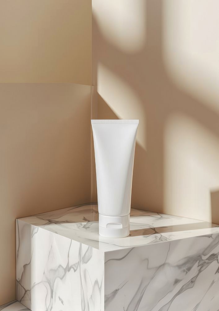 Skincare tube packaging vase architecture furniture.