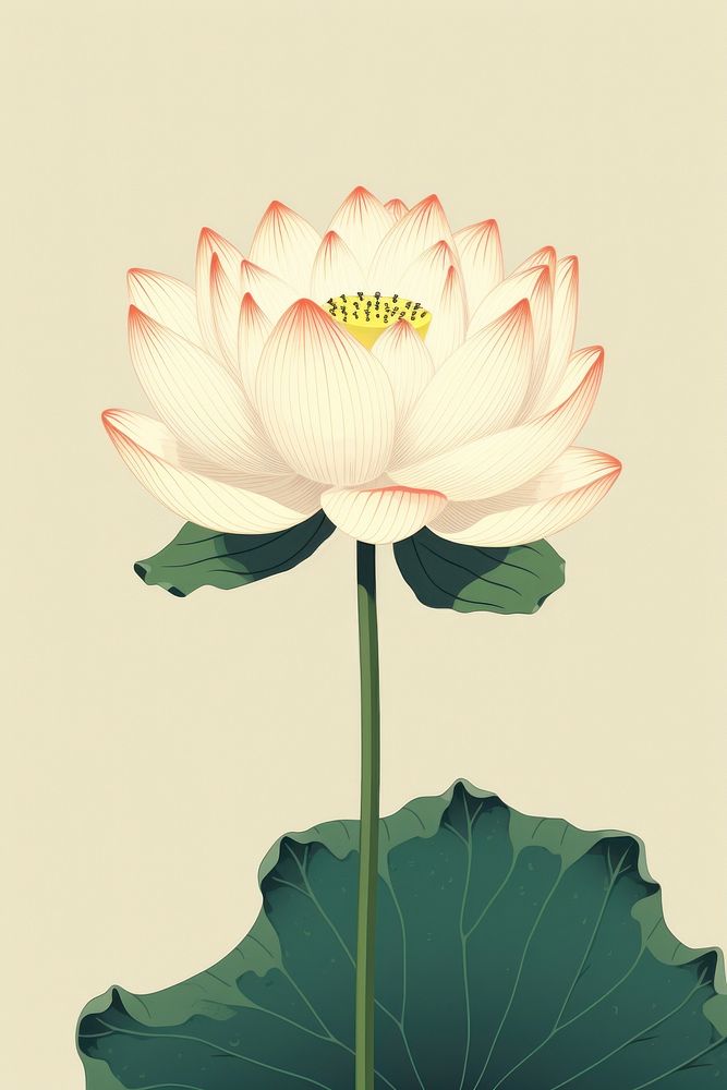 An isolated white lotus flower plant lily.