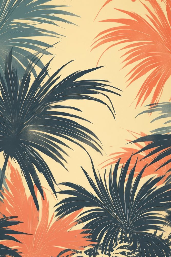 An isolated palm leaves art backgrounds outdoors.