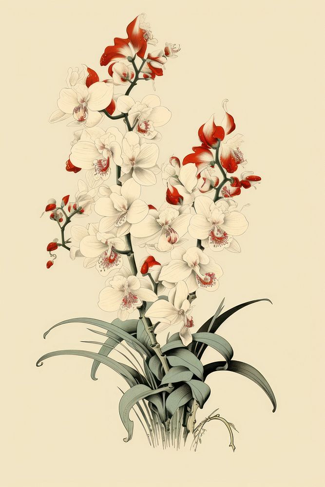 An isolated royal orchid bouquet flower art plant.