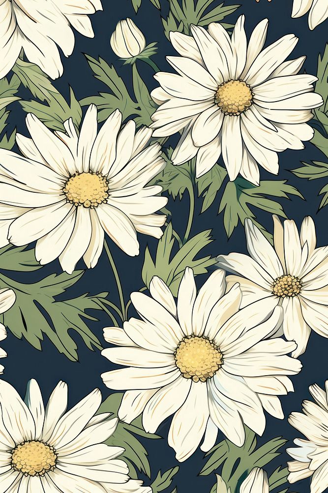 Isolated daisy flower backgrounds pattern.