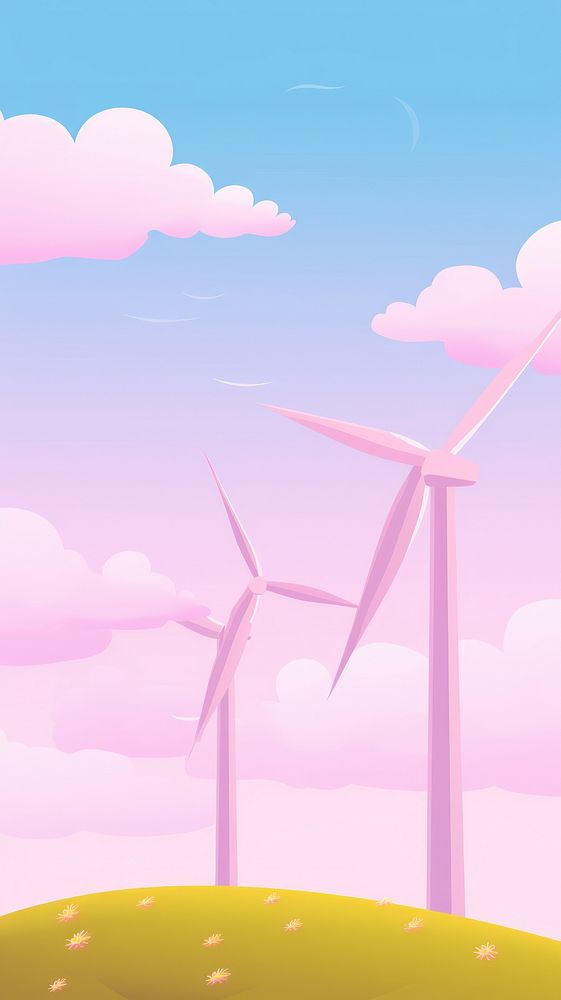 Wind turbine illustration machine electricity agriculture.