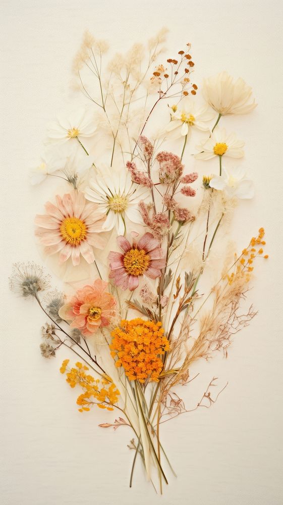 Real pressed lots summer flower painting plant art.