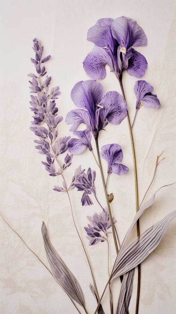 Real pressed lavender flower blossom.