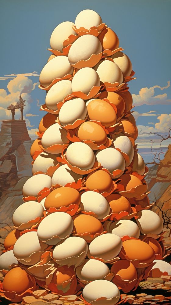 A pile of eggs abundance person human.