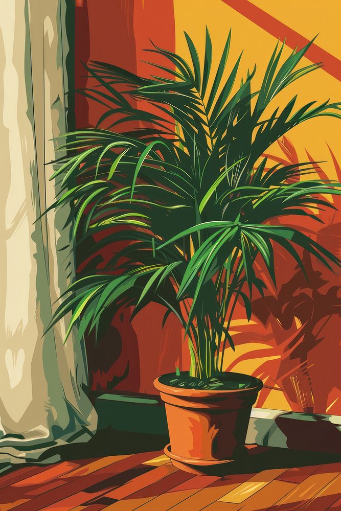 Vector illustrated of a indoor plant art leaf architecture.