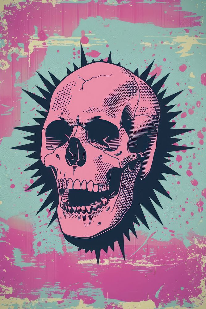 Vector illustrated of a skull art human advertisement.