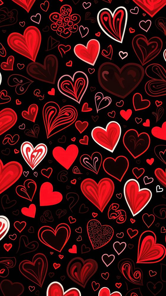 Heart love doodle backgrounds heart blackboard.