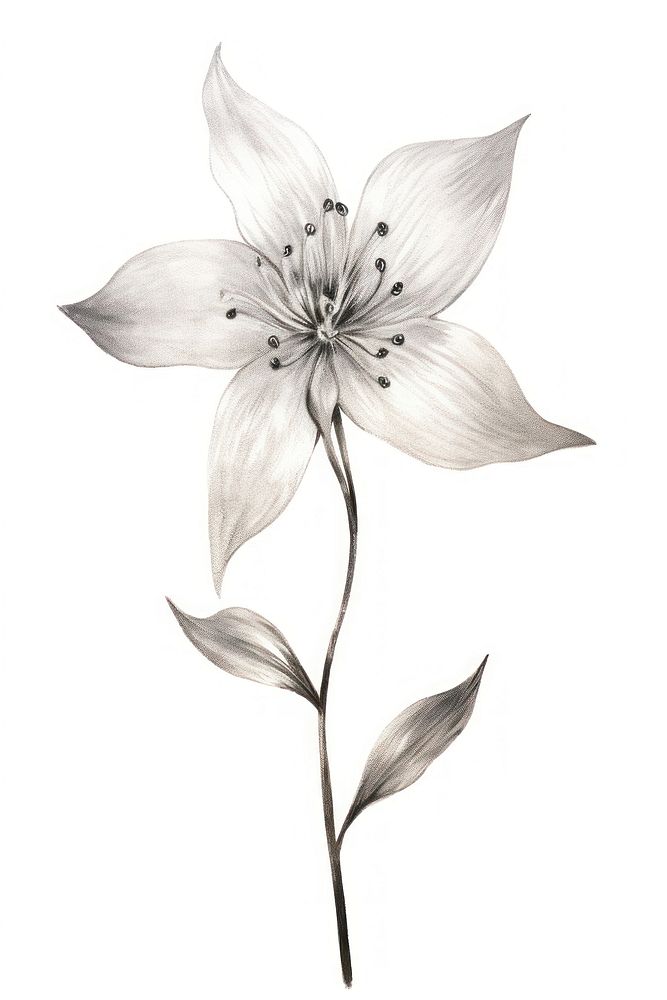 Silver lily flower plant white.