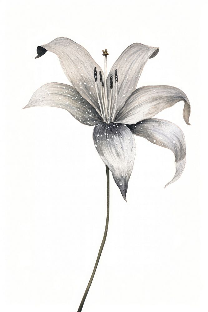 Silver lily flower petal plant.