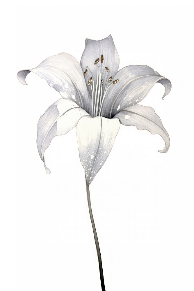 Silver lily flower petal plant.