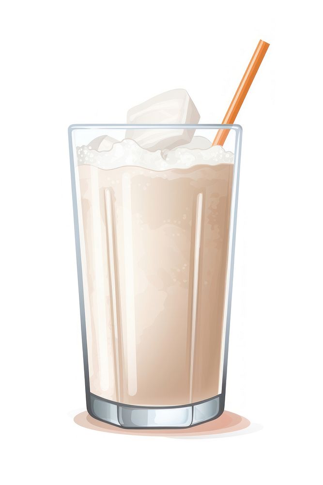 An iced coconut drink milkshake smoothie dessert.