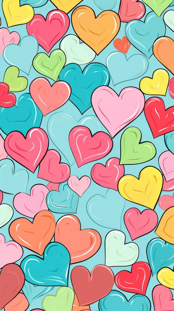 Heart love doodle backgrounds heart creativity.