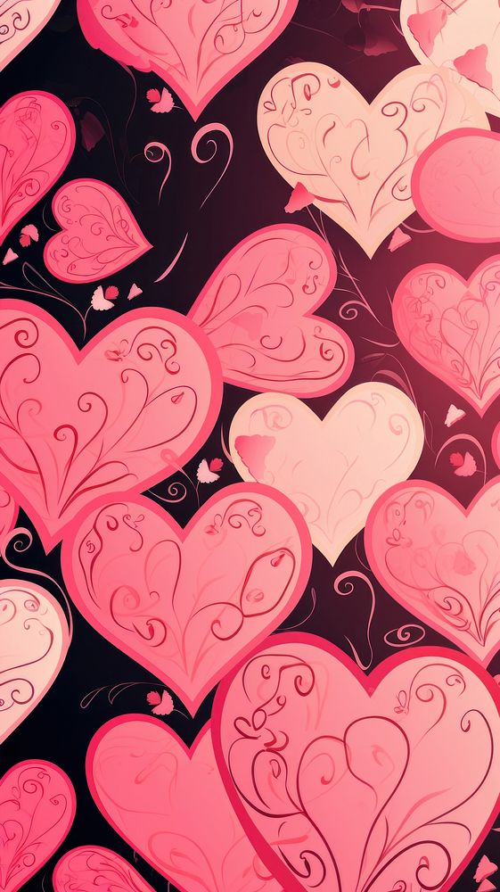 Pattern backgrounds heart love.