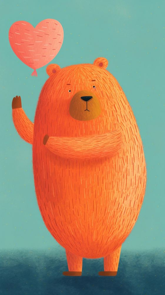 Teddy bear holding heart mammal anthropomorphic representation.