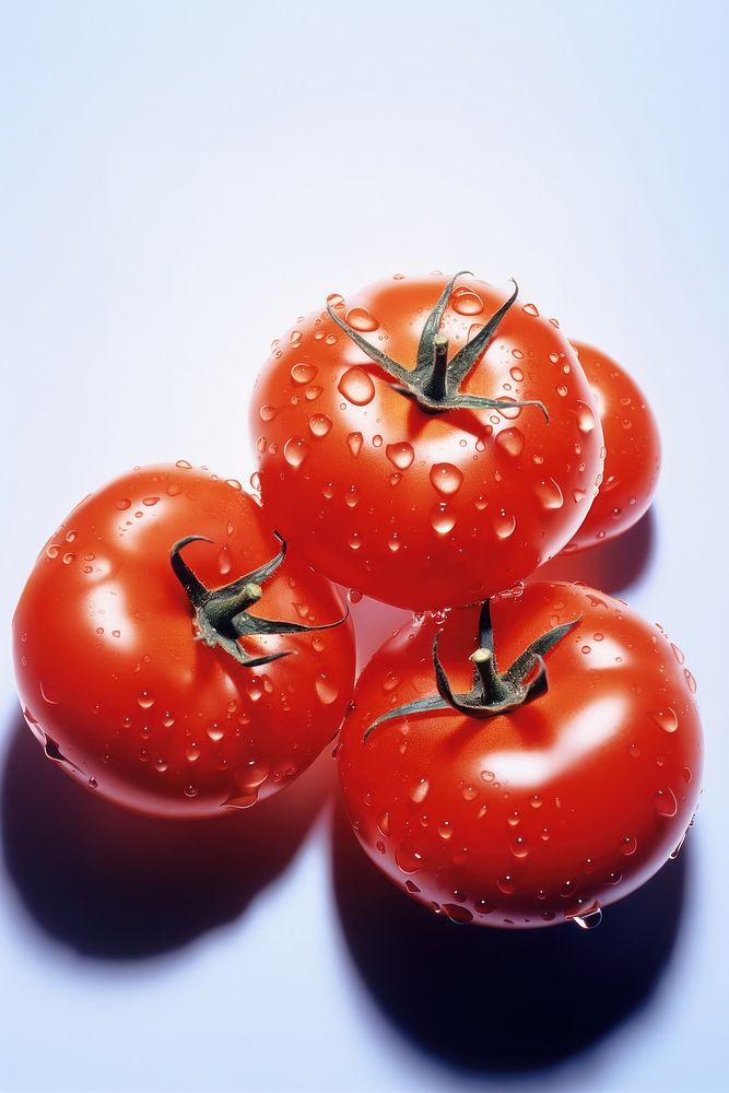 A fresh tomatoes vegetable fruit plant.