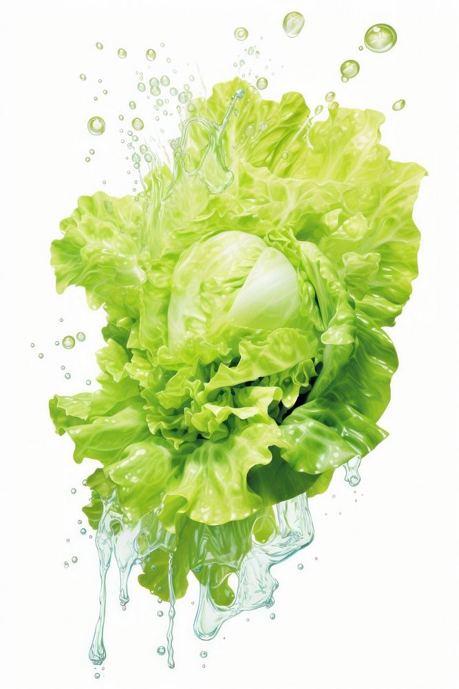 A fresh lettuce vegetable plant food.