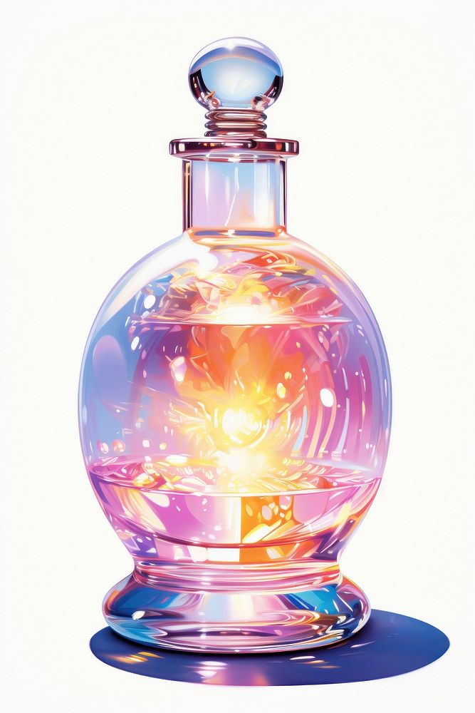 An essential oils serum bottle perfume transparent container.