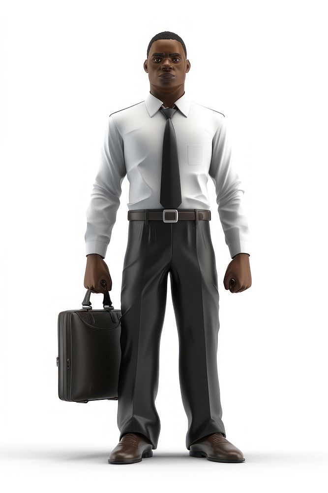 African american business man briefcase shirt adult.