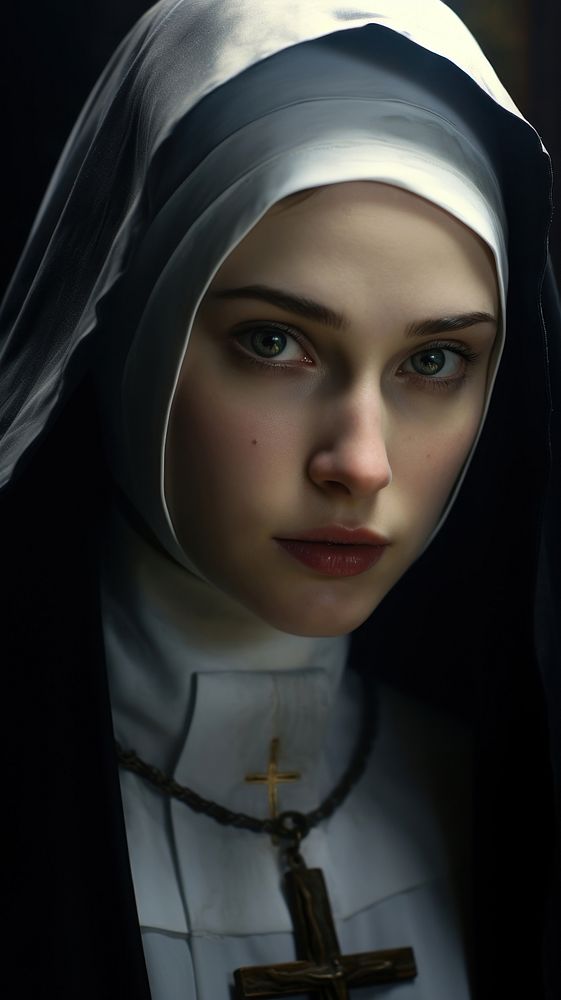 Beautiful nun portrait photo spirituality.