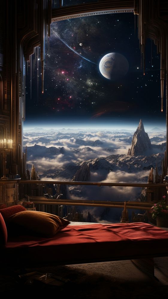 Beautiful space astronomy furniture planet.
