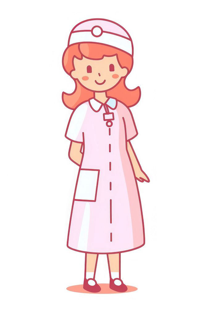 Doodle illustration women cartoon nurse cute.