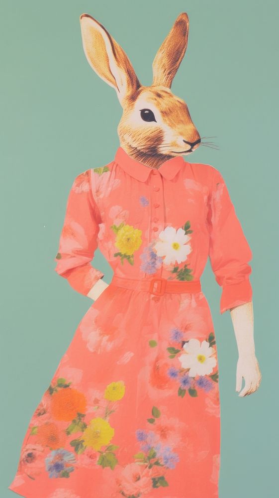 Dress fashion rabbit animal mammal | Premium Photo Illustration - rawpixel
