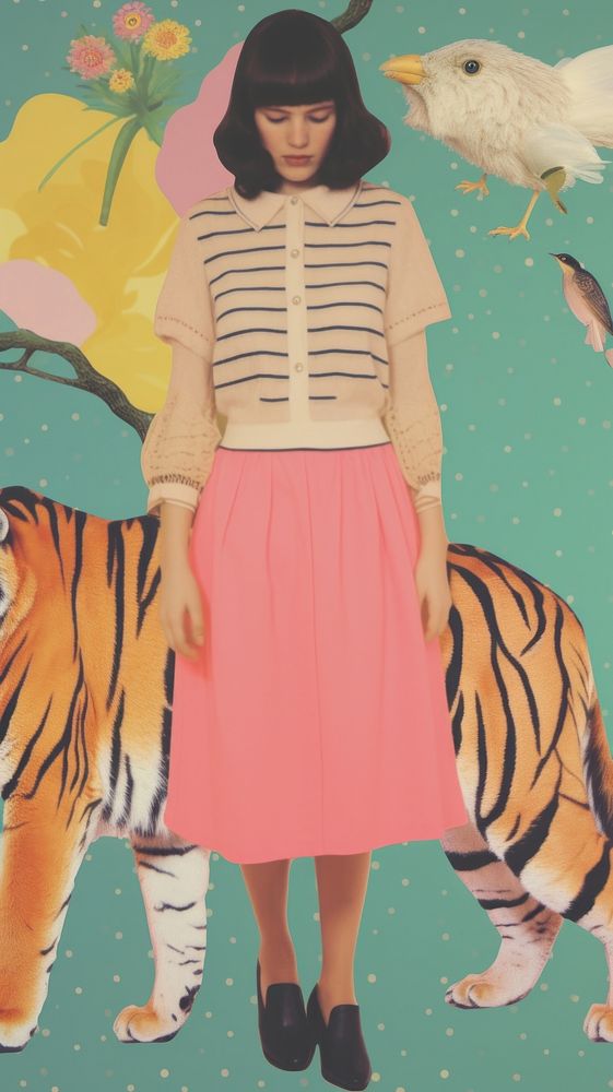 Fashion animal skirt adult tiger.