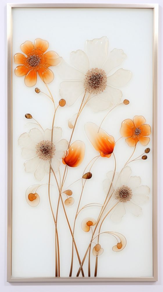 Flower art painting frame.