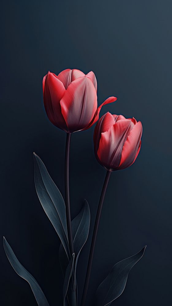 Dark aesthetic tulip wallpaper flower plant inflorescence.