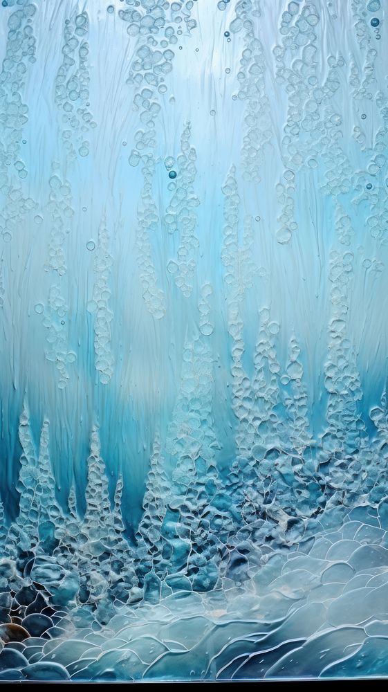 Waterfall glass fusing art textured nature frost.